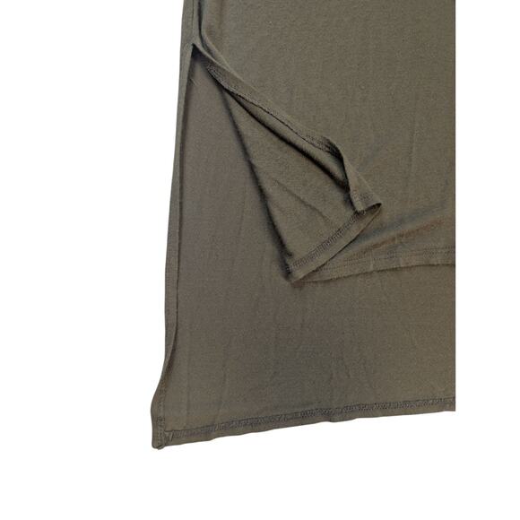 Zara Women's Size S Long Sleeve Super Soft Tee Long In Back Olive Green Boho... - Picture 4 of 6